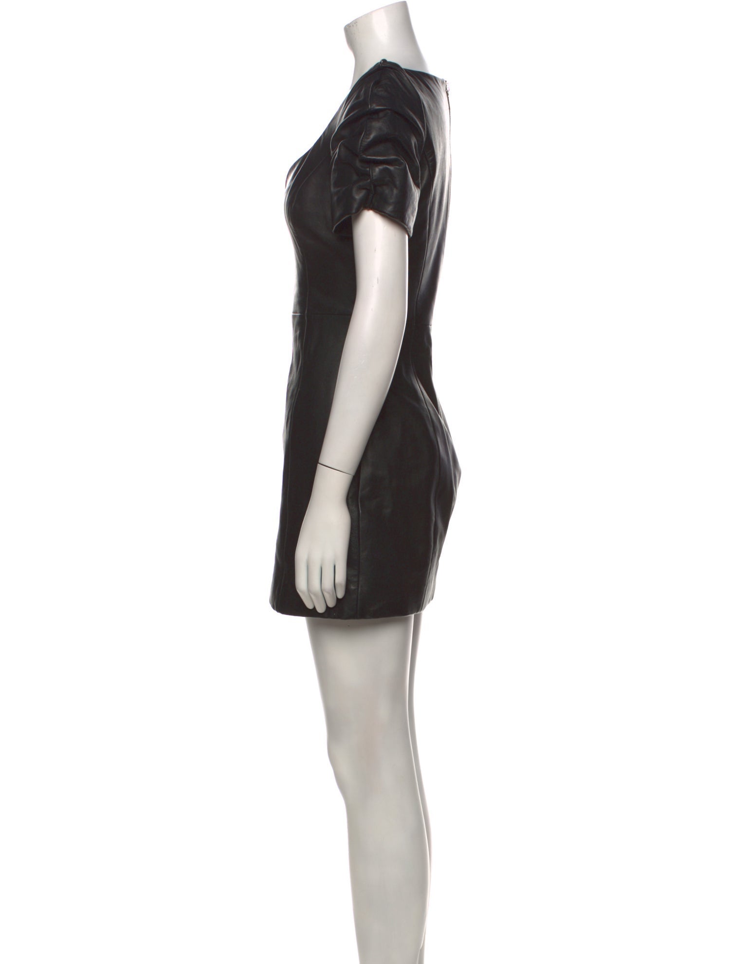 Area Leather Mini Dress